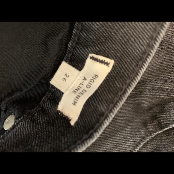 NWT Madewell Rigid Denim A-line Mini Jean Skirt 26 - Picture 5 of 9